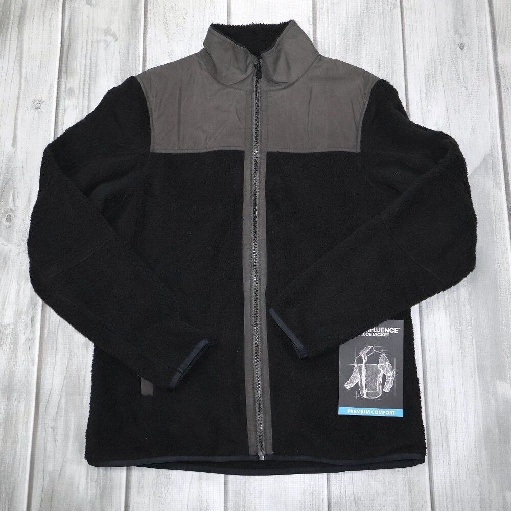 NEW KUHL Konfluence Fleece Jacket Men's Medium Full Zip Raven Carbon Black Gray